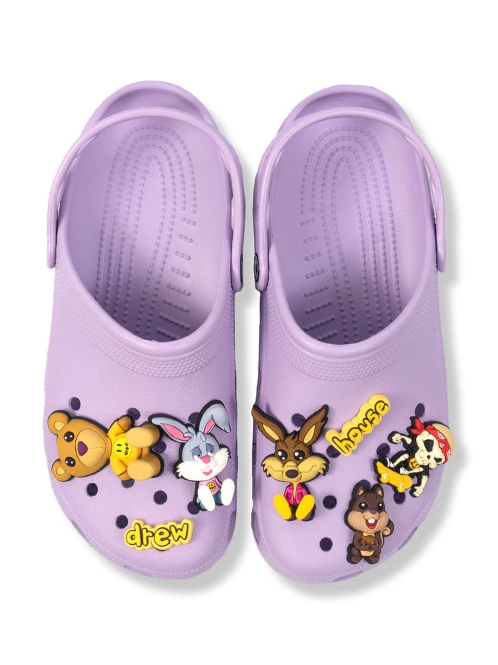 Drew House Purple Crocs by Justin Bieber